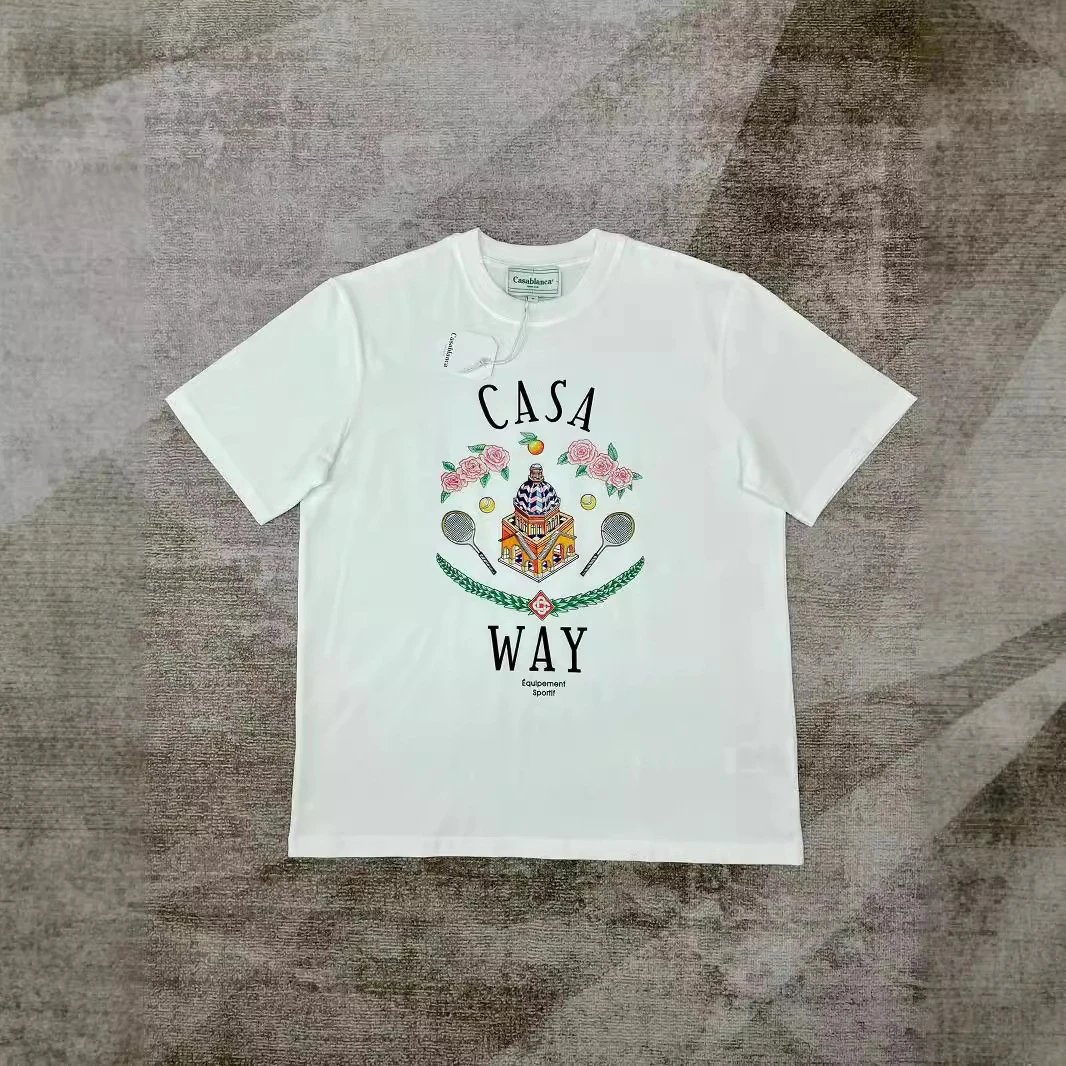卡萨布兰卡CASABLANCA数码印花丝网印短袖T恤衬衫 - 133515