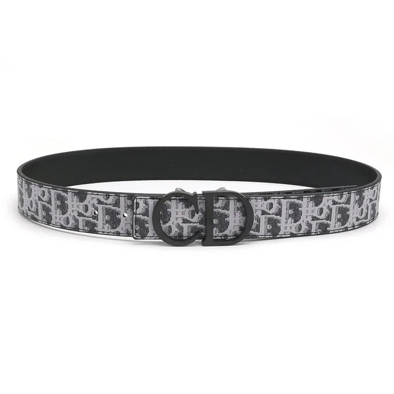 1 Black Buckle Grey Belt