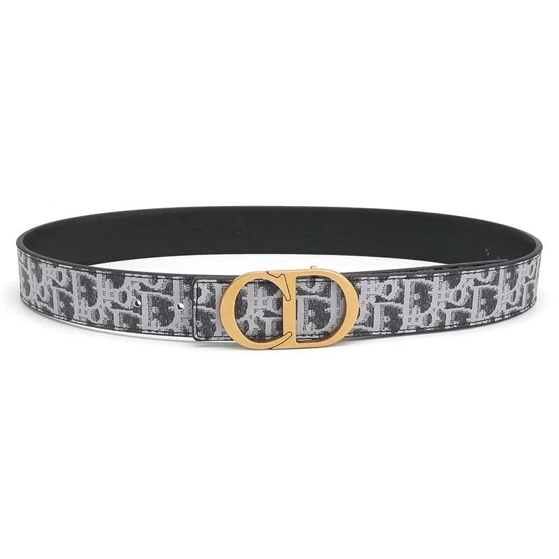 2 Bronze Buckle Grey Belt