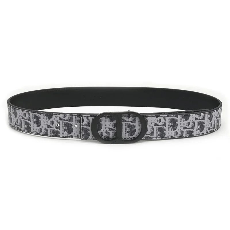 2 Black Buckle Grey Belt