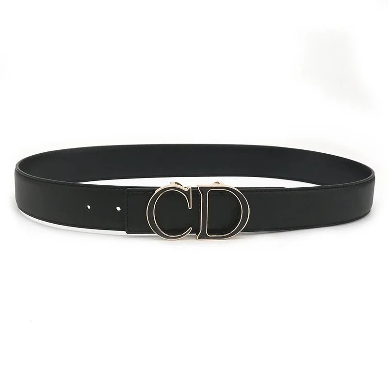 3 Enamel Gold Raised Center Black Strap