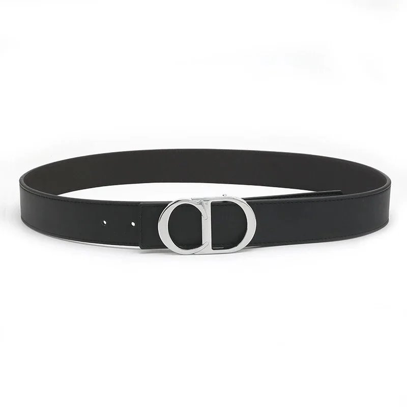 2 Silver Buckle Black Brown Strap