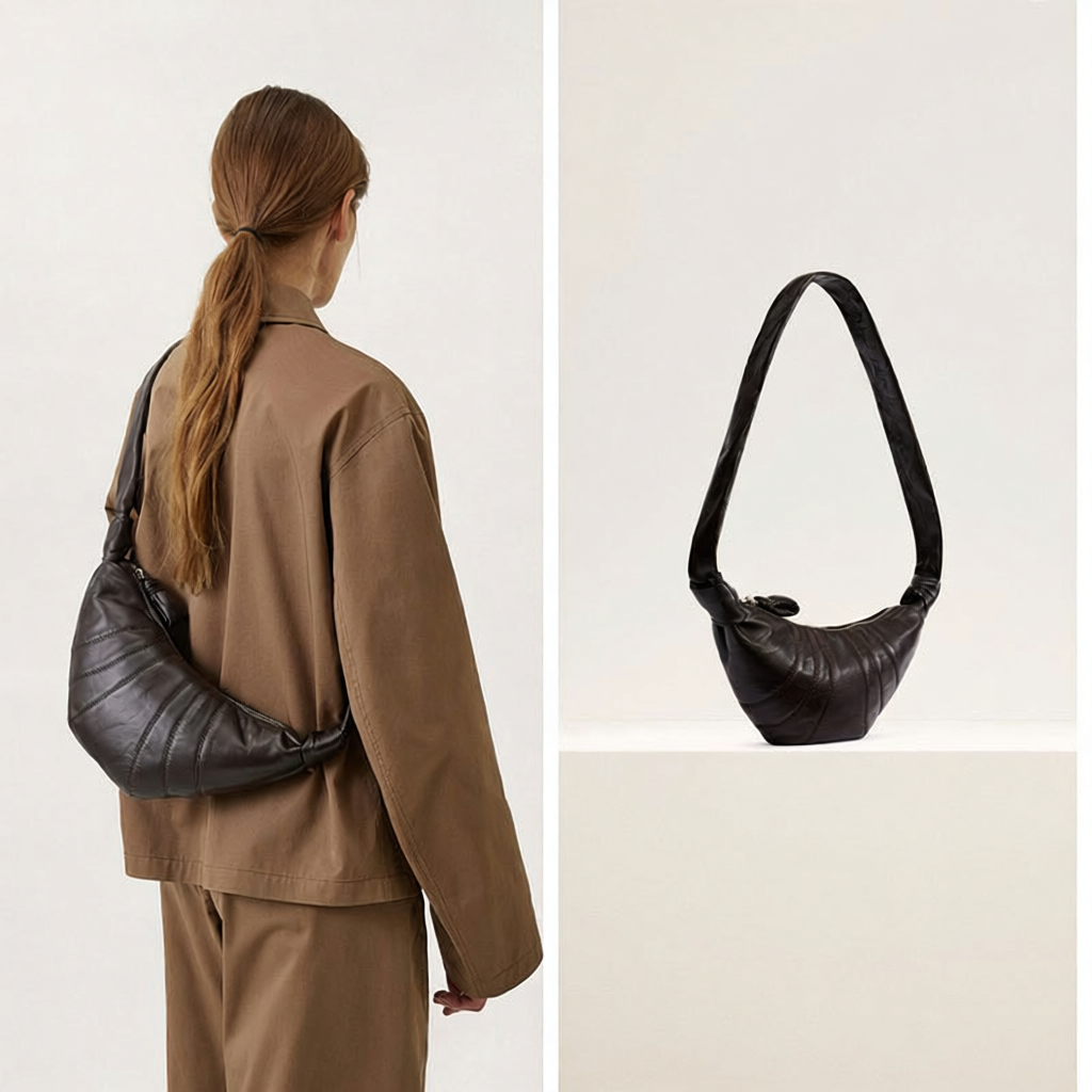 Unbranded Crossbody Bags Pleated crescent shoulder bag image 2