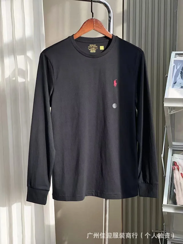 Polo Ralph Lauren T-Shirts Custom Slim Fit Long-Sleeve Pony Embroidered Crewneck product detail image 9