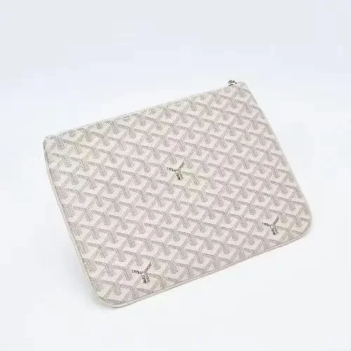 Goyard Handbags Goyardine Monogram Zippered Clutch Pouch product detail image 15
