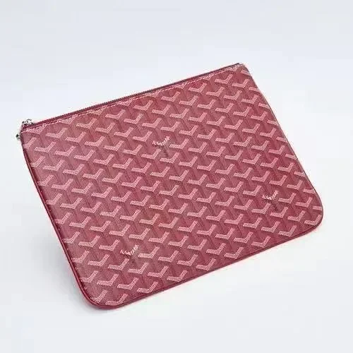 Goyard Handbags Goyardine Monogram Zippered Clutch Pouch product detail image 16