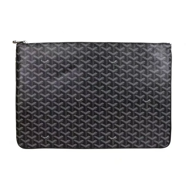 Goyard Handbags Goyardine Monogram Zippered Clutch Pouch product detail image 7