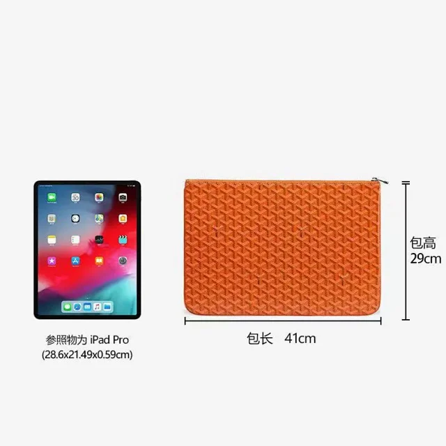 Goyard Handbags Goyardine Monogram Zippered Clutch Pouch product detail image 8