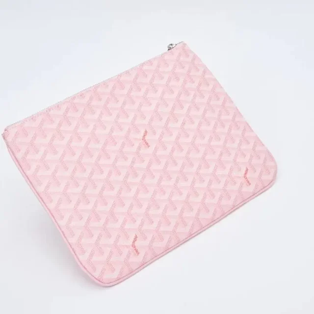 Goyard Handbags Goyardine Monogram Zippered Clutch Pouch product detail image 2