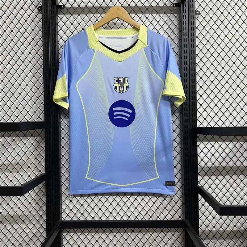 Fans 25-26 Bar S Design Fluorescent Yellow Blue