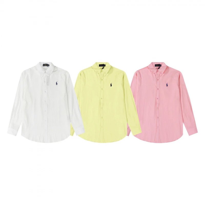 Authentic Ralph Lauren Cotton Linen Shirt Unisex Embroidered Polo Logo Old Money Style