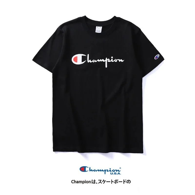 Champion T-shirt Script Logo Black