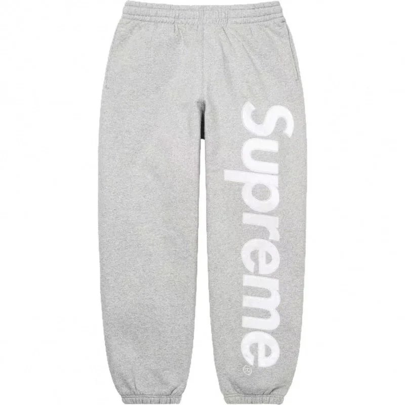 Supreme Sweatpants Men's Loose Fleece-Lined Jogger Sweatpants Casual TZ