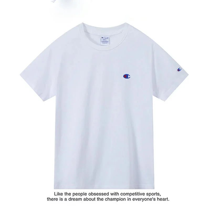 Champion T-shirt Embroidered Logo White