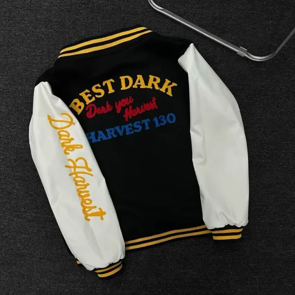 BUFU BKID Made '56 Studded Varsity Jacket Black and White - 47