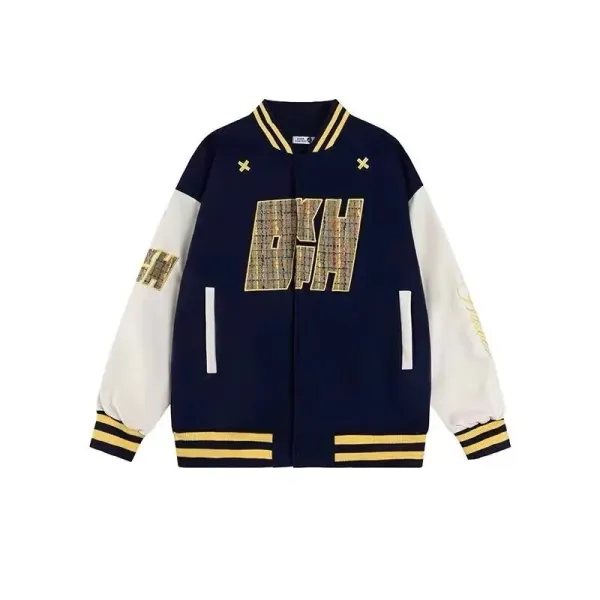 BCH Letterman Jacket Navy and Cream - 1