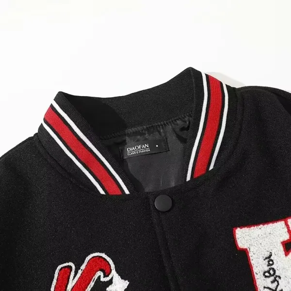 BUFU BKID Made '56 Studded Varsity Jacket Black and White - 31