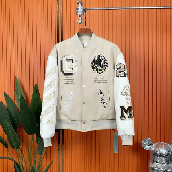 BUFU BKID Made '56 Studded Varsity Jacket Black and White - 15