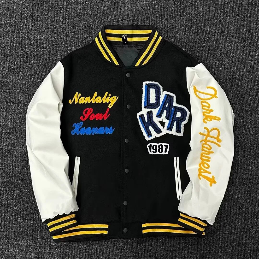 BUFU BKID Made '56 Studded Varsity Jacket Black and White - 45