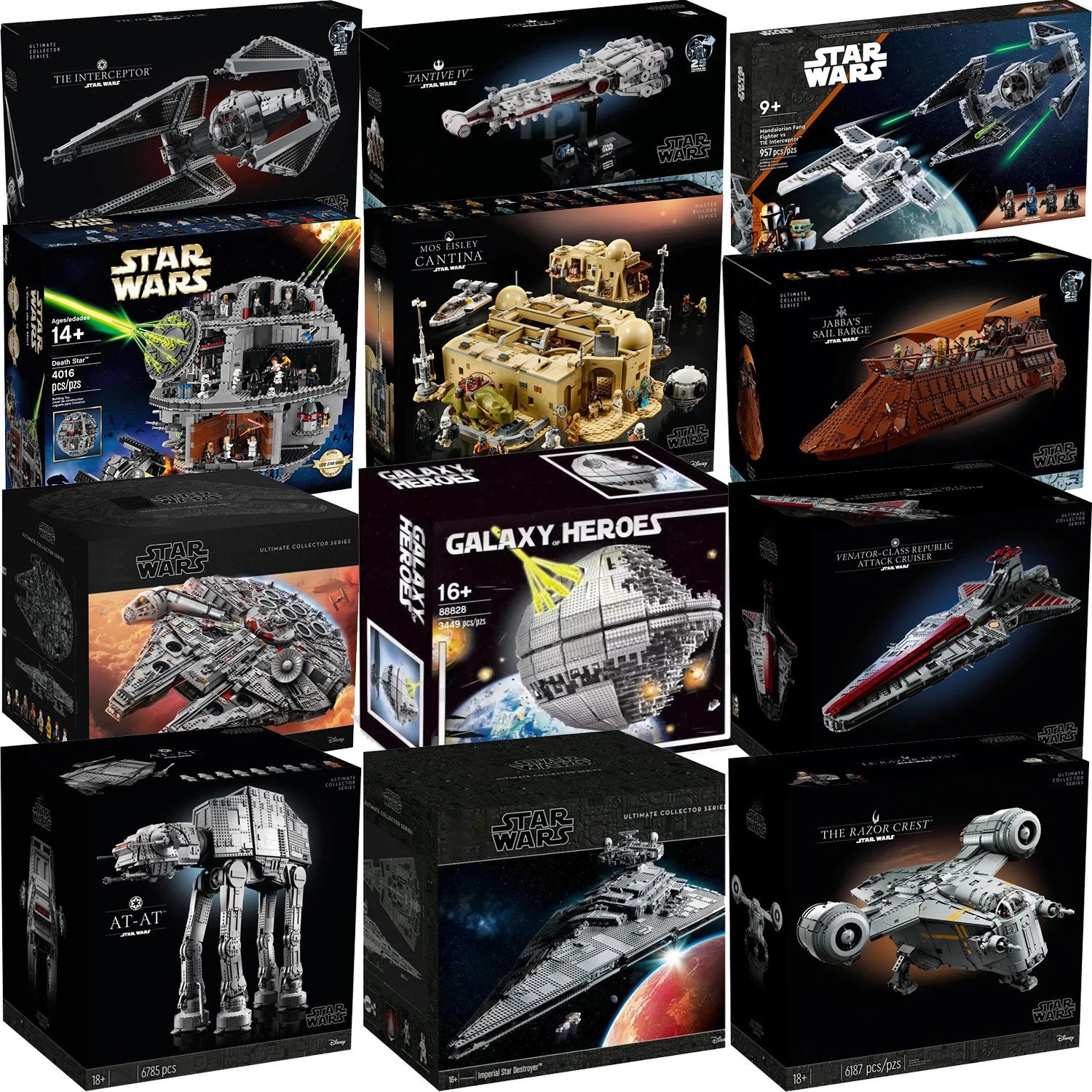 Starship Hunter class Republic attack cruiser 75367 toy Millennium Falcon AT-AT walker