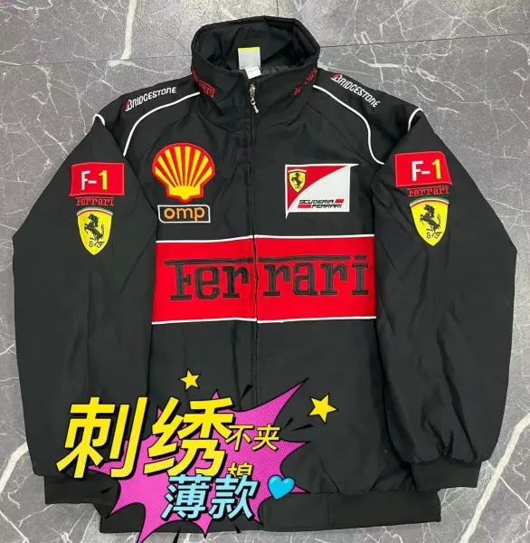 Scuderia Ferrari x OMP x Shell x Bridgestone Racing Jacket Black/Red - 1
