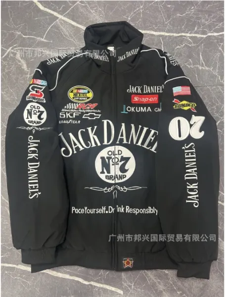 Jack Daniel's x NASCAR Racing Jacket Black Outerwear - 1