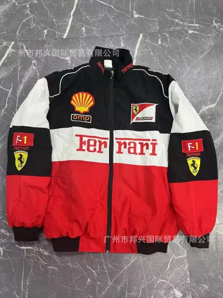 Scuderia Ferrari x Shell OMP Racing Jacket Red Black White - 1