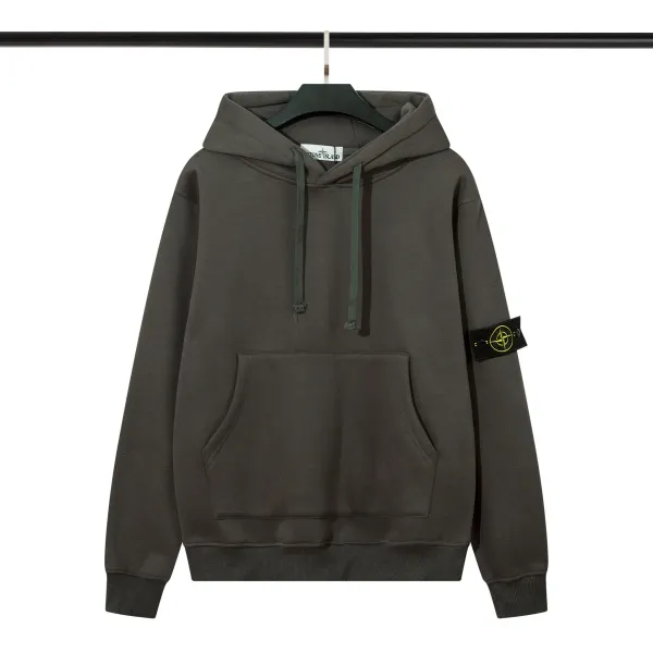 Stone Island Yellow Hoodie with Compass Patch - 34