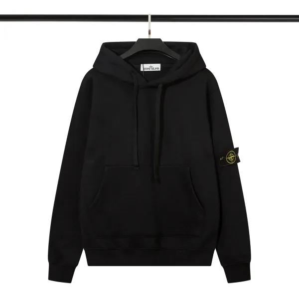 Stone Island Yellow Hoodie with Compass Patch - 35