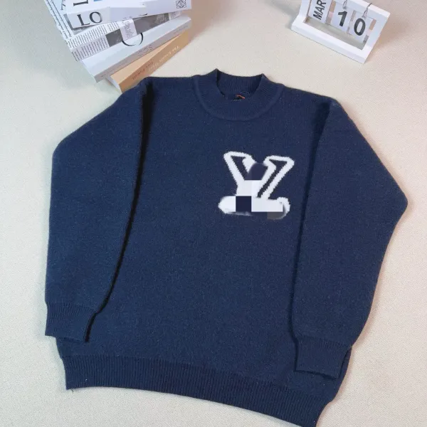 Louis Vuitton Monogram Knit Sweater Navy Blue - 1