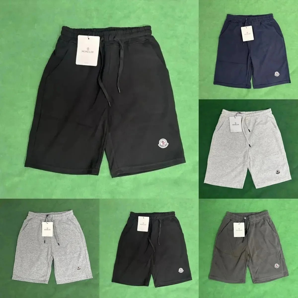Moncler Logo Patch Cotton Sweat Shorts