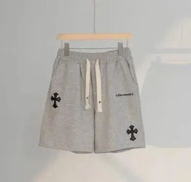 Chrome Hearts Cross Patch Cotton Shorts Gray