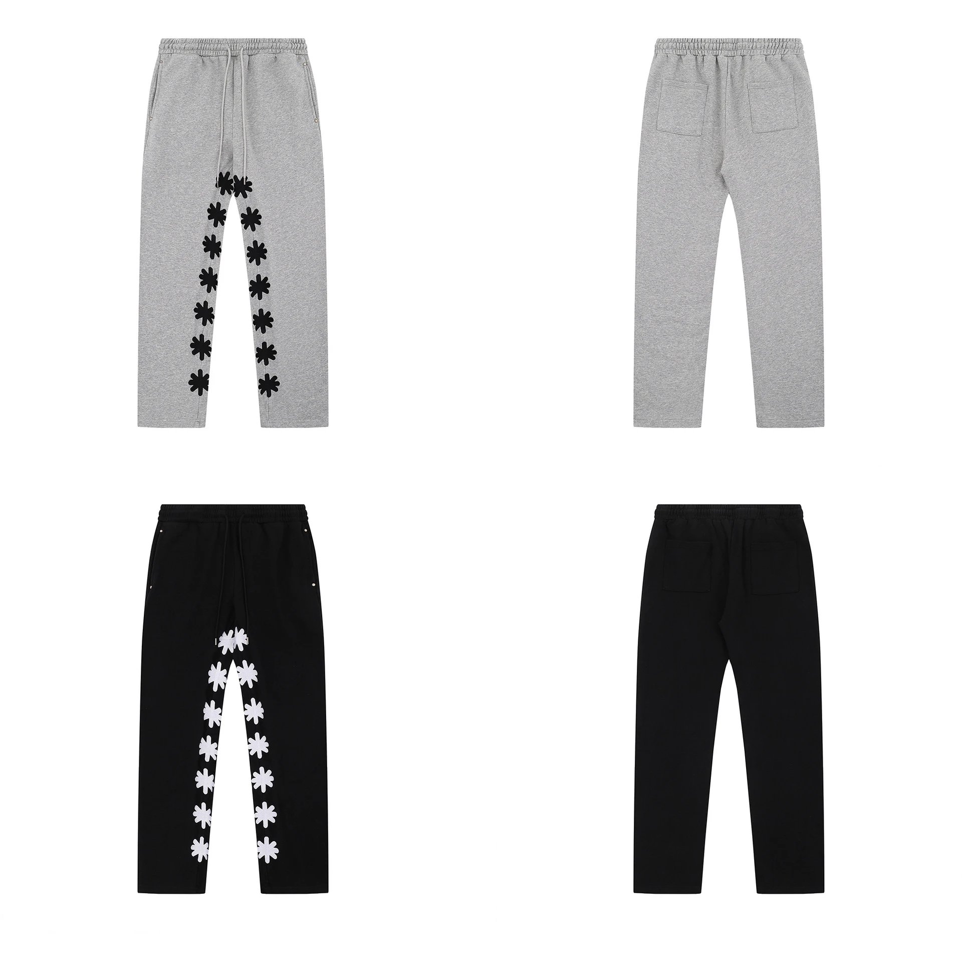 Mertra Distressed Flower Logo Sweatpants Two-Color Set - rep spodnie