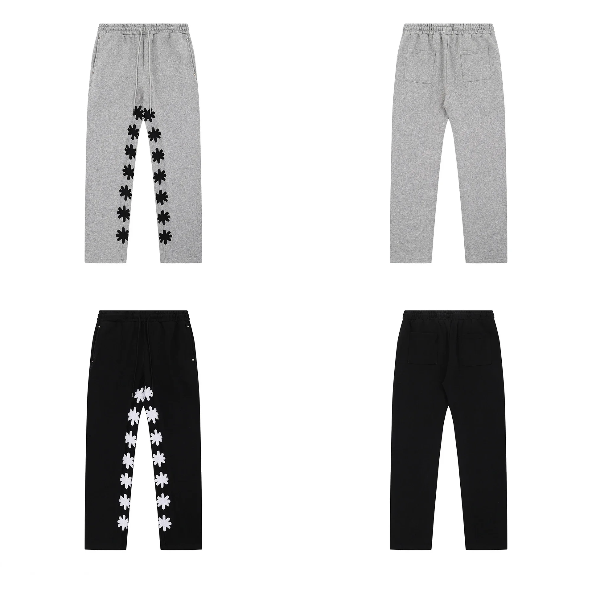 Mertra Distressed Flower Logo Sweatpants Two-Color Set