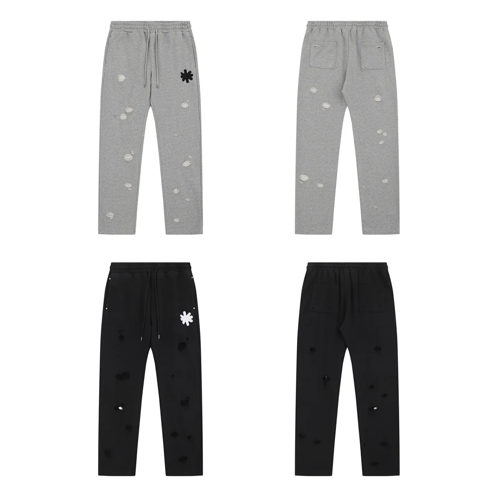 Mertra Distressed Flower Logo Sweatpants Two-Color Set