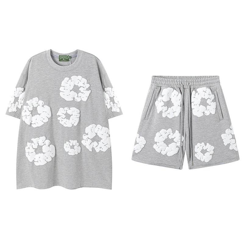 Short sleeved suit gray