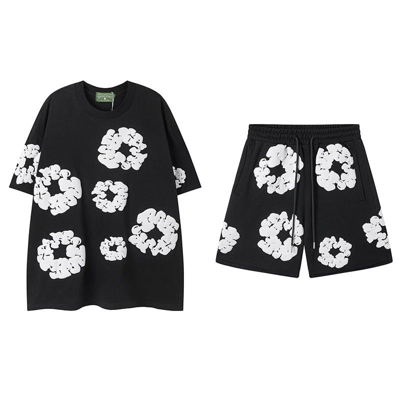 Short sleeved suit in black