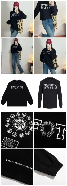Chrome Hearts Raglan Long-Sleeve T-Shirt White/Black - 10