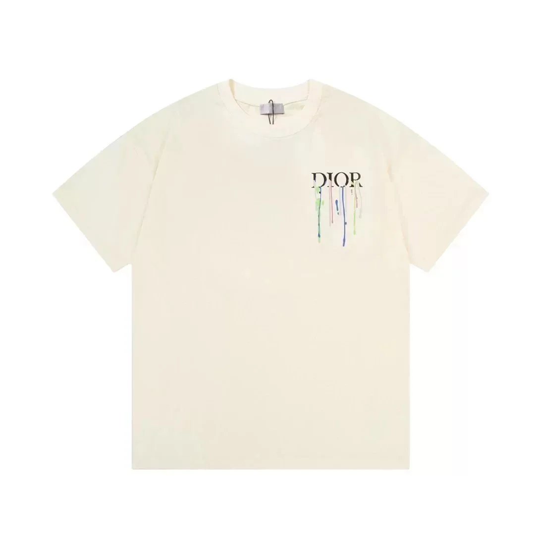 Dior T-Shirts Short-Sleeve Crew-Neck Logo T-Shirt — 33