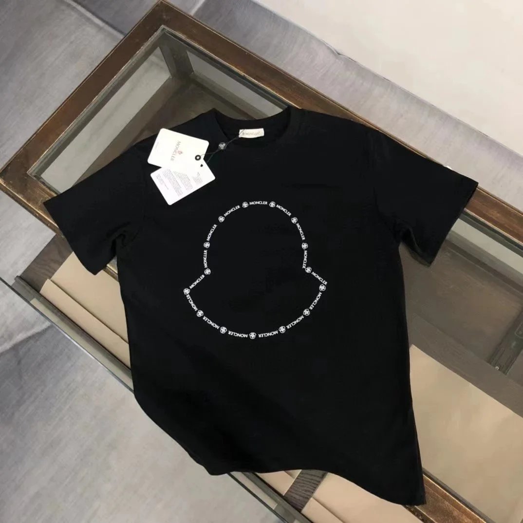 Moncler T-Shirts Short-sleeve graphic logo T-shirt — 15 black