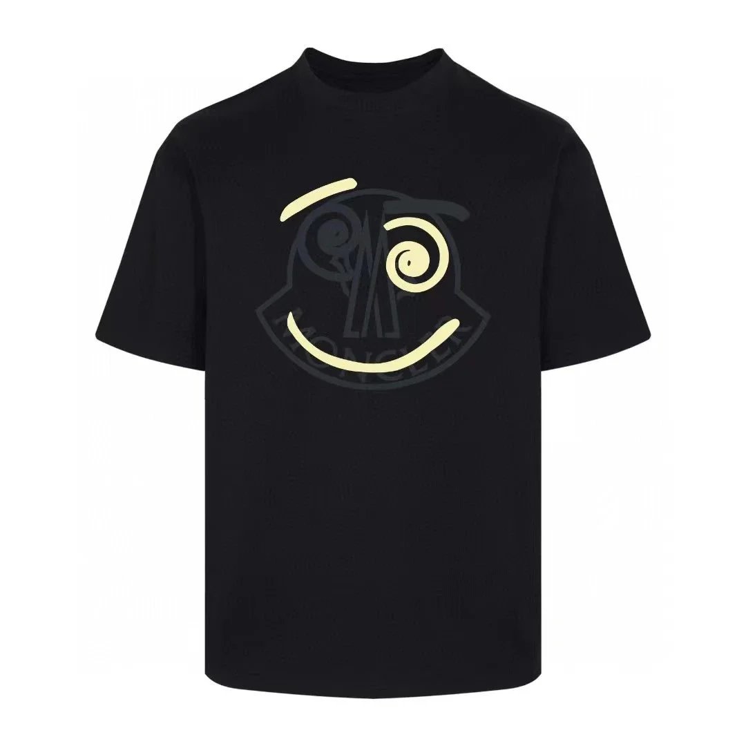 Moncler T-Shirts Short-sleeve graphic logo T-shirt — 21 black