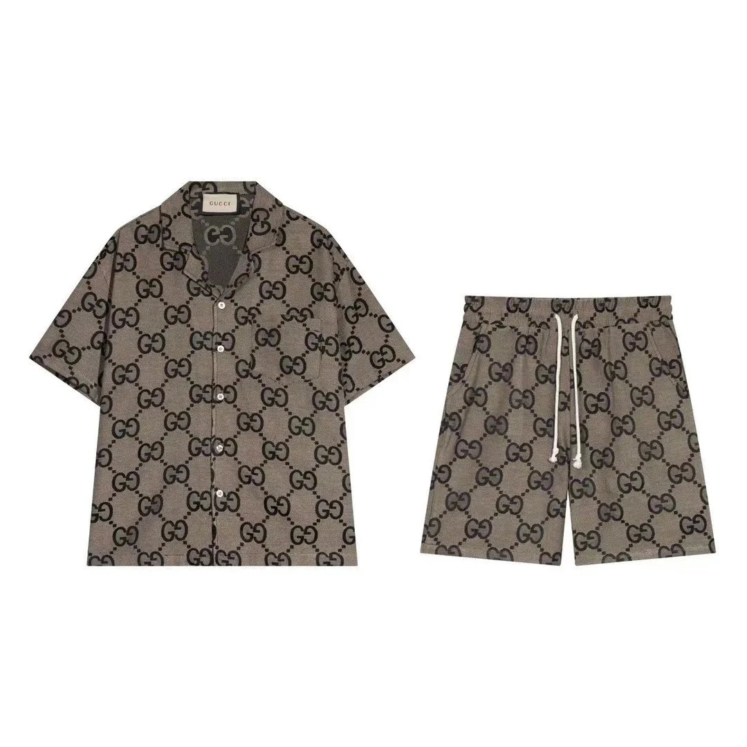 Adidas Matching Sets Short-Sleeve T-Shirt and Shorts Set — 34 Khaki Brown