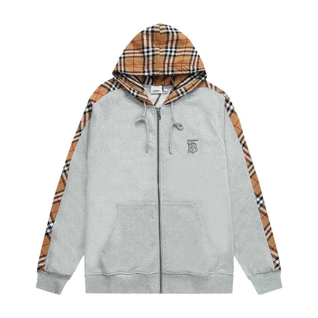 Burberry Hoodies & Sweatshirts Logo and check-detail — 32*Top quality
