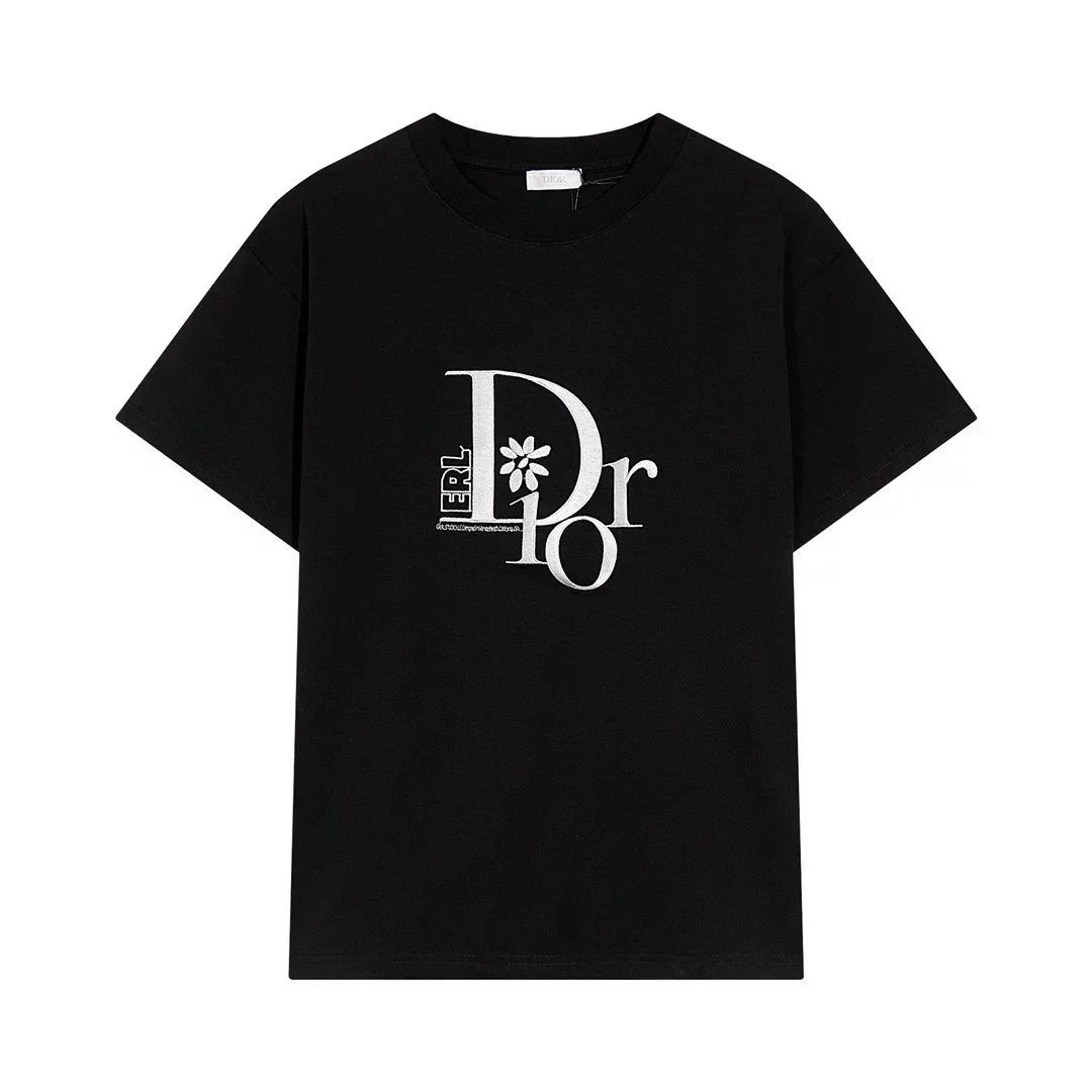 Dior T-Shirts Short-Sleeve Crew-Neck Logo T-Shirt image 8