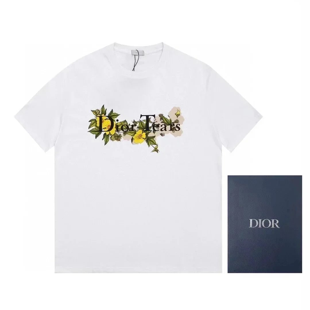 Dior T-Shirts Short-Sleeve Crew-Neck Logo T-Shirt image 13