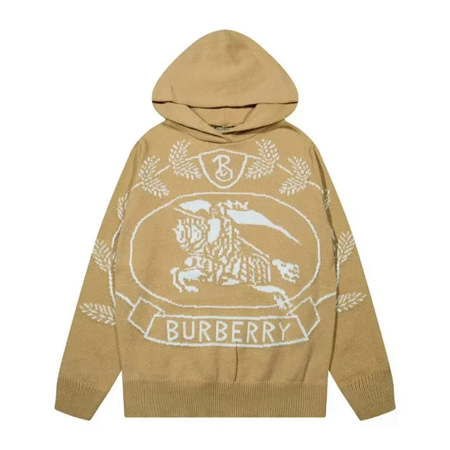 Burberry Knitwear Logo knit sweater and hooded product detail image 4