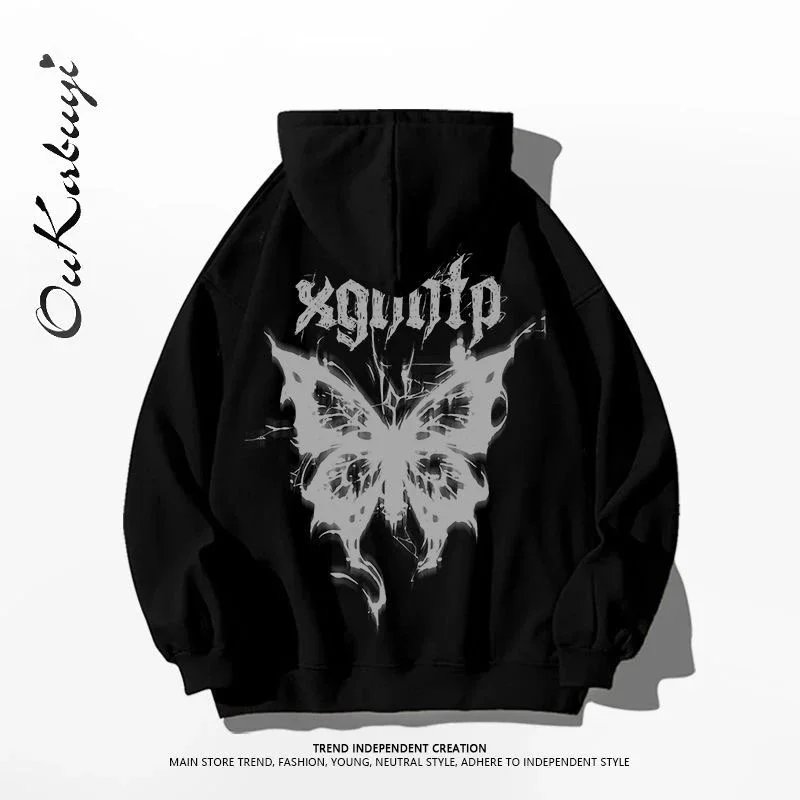 Unbranded Hoodies & Sweatshirts Oversized graphic print pullover — 21 black