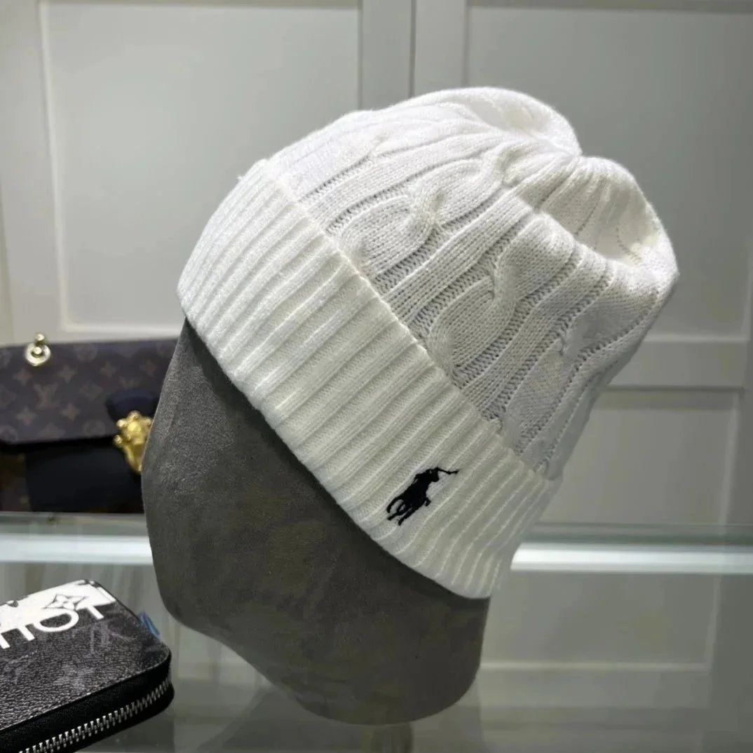 Polo Ralph Lauren Hats Rib-Knit Cuffed Beanie with Embroidered Pony — 15*Top quality