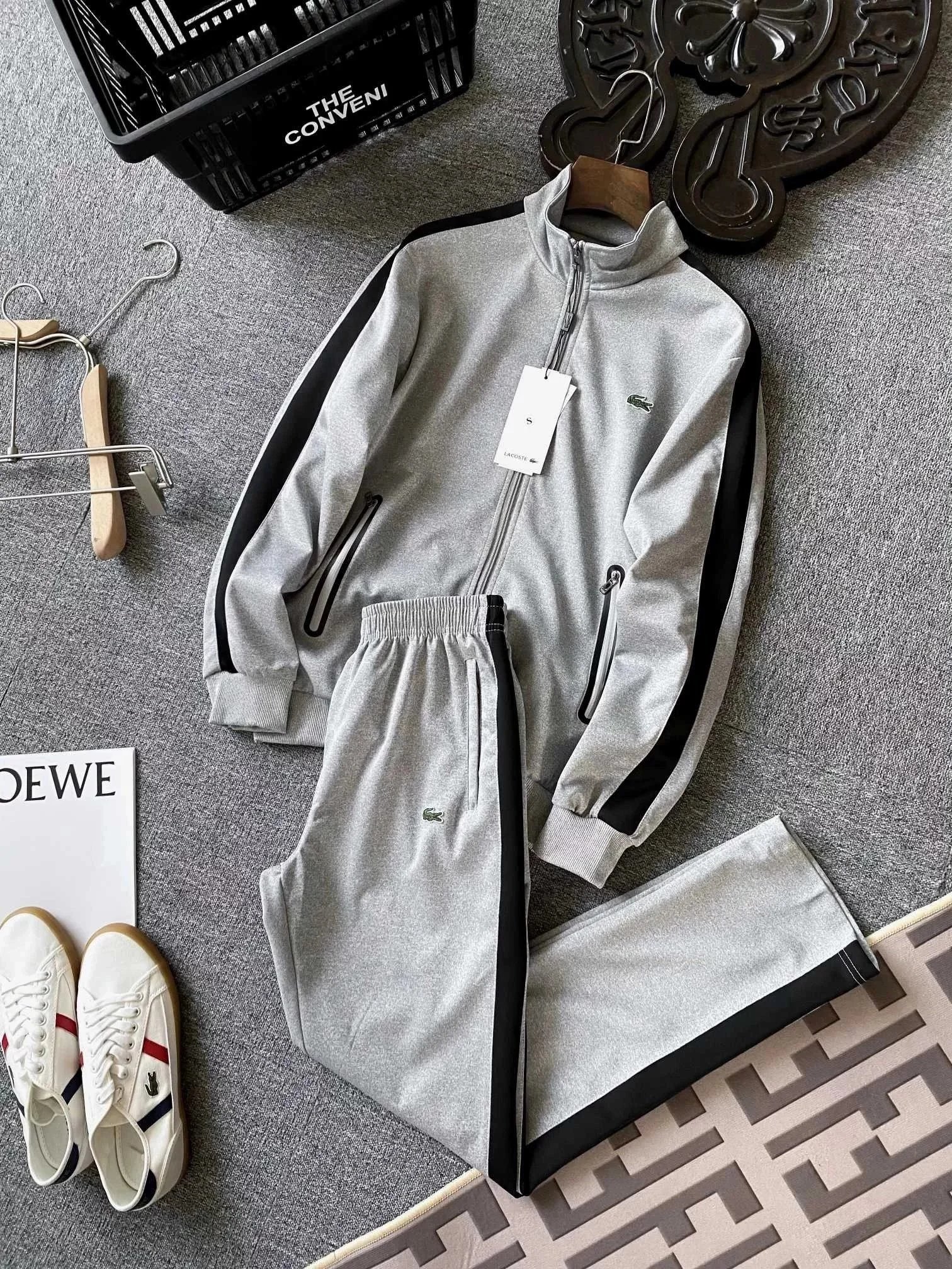 Lacoste Matching Sets Zip-Up Track Jacket and Pants Set image 3
