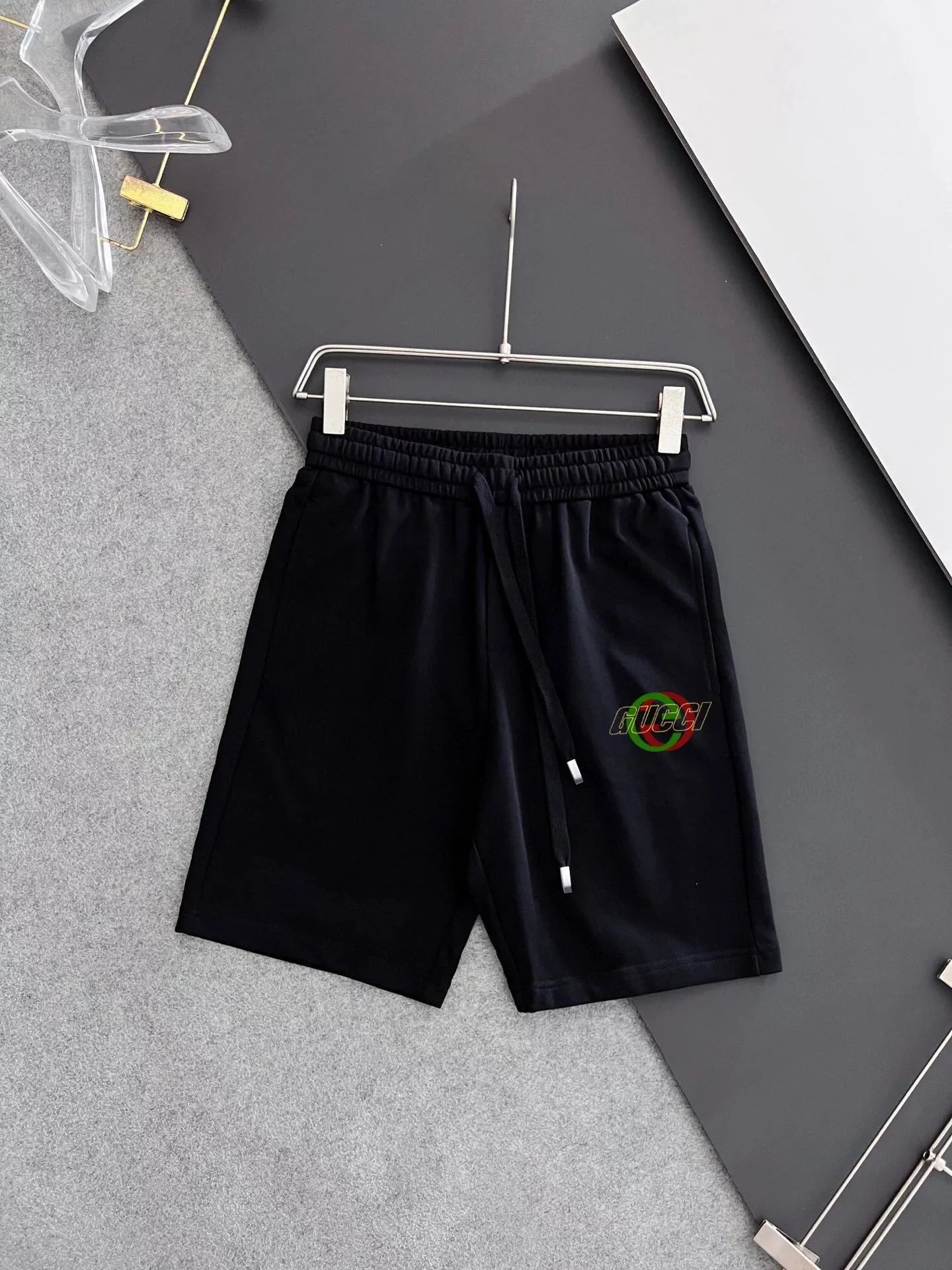 Dior Matching Sets Short-Sleeve Graphic T-Shirt and Drawstring Shorts Set — 35 black